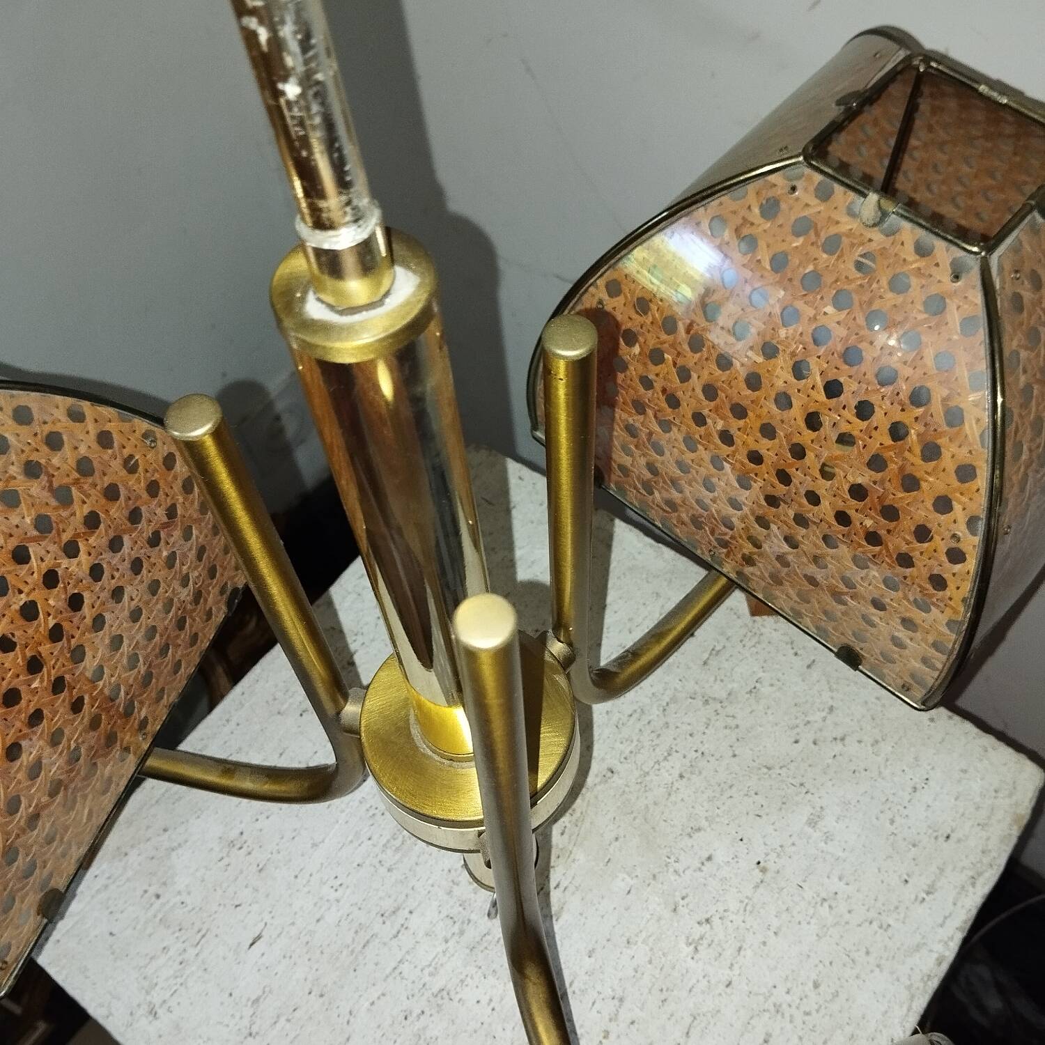 Cane chandelier from the 70s and 80s