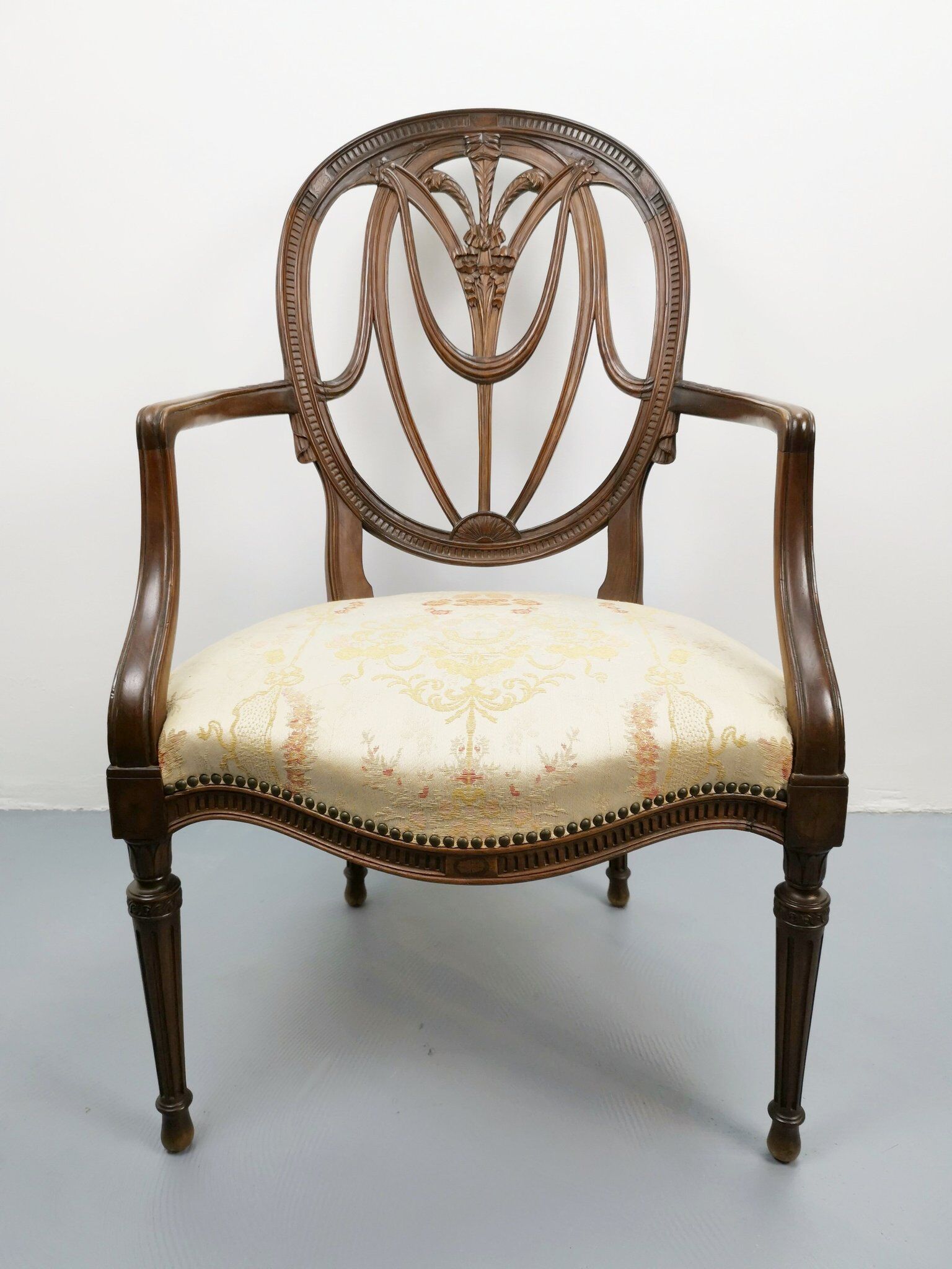 George III Mahogany armchair attributed to William and John Linnell circa 1775