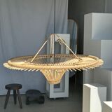 Suspension rattan saucer iron frame D:120 H:60