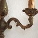 Pair of French vintage bronze traditional  art nouveau double wall lights