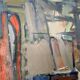 Vintage Modernists Oil Painting Still Life With Red Bottle, Signed Falck