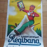 Affiche lithographiée chocolat Régibana