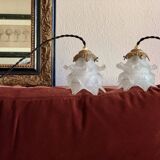 Duo of walking roses glasses Art Deco