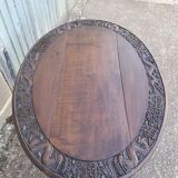 Asian table, mid-height, made of exotic wood.