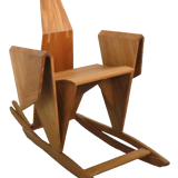 Sculptural rocking chair origami bird