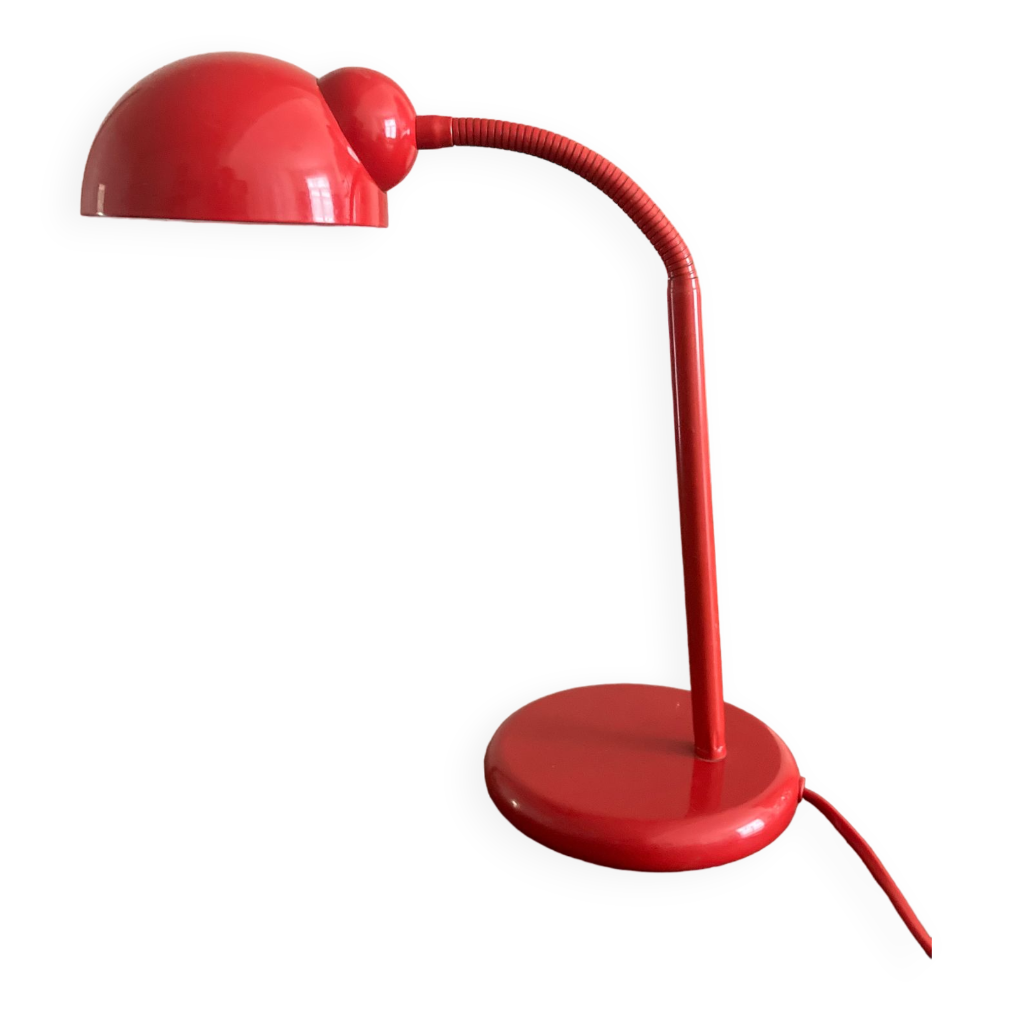 Desk lamp or bedside table vintage 80s red