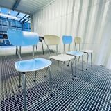 Blue vintage formica table - 4 chairs - extensions