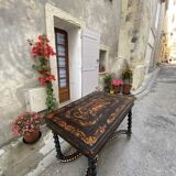 Marquetry table Louis XIII