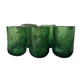 Service de 5 verres verts