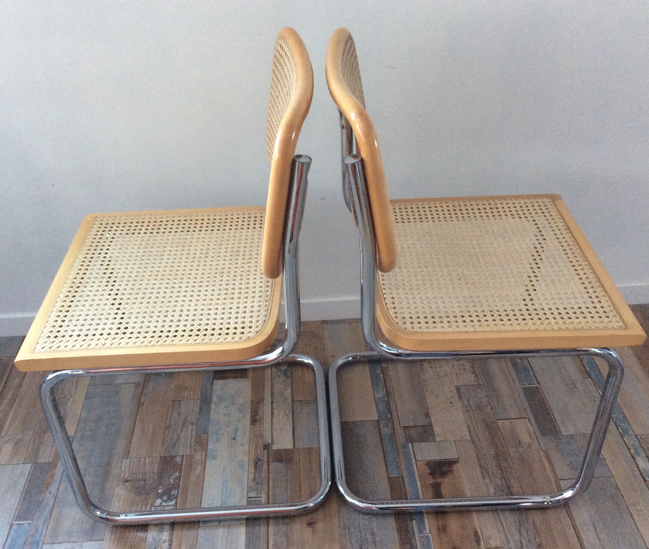 Pair of chairs Marcel Breuer Cesca B32