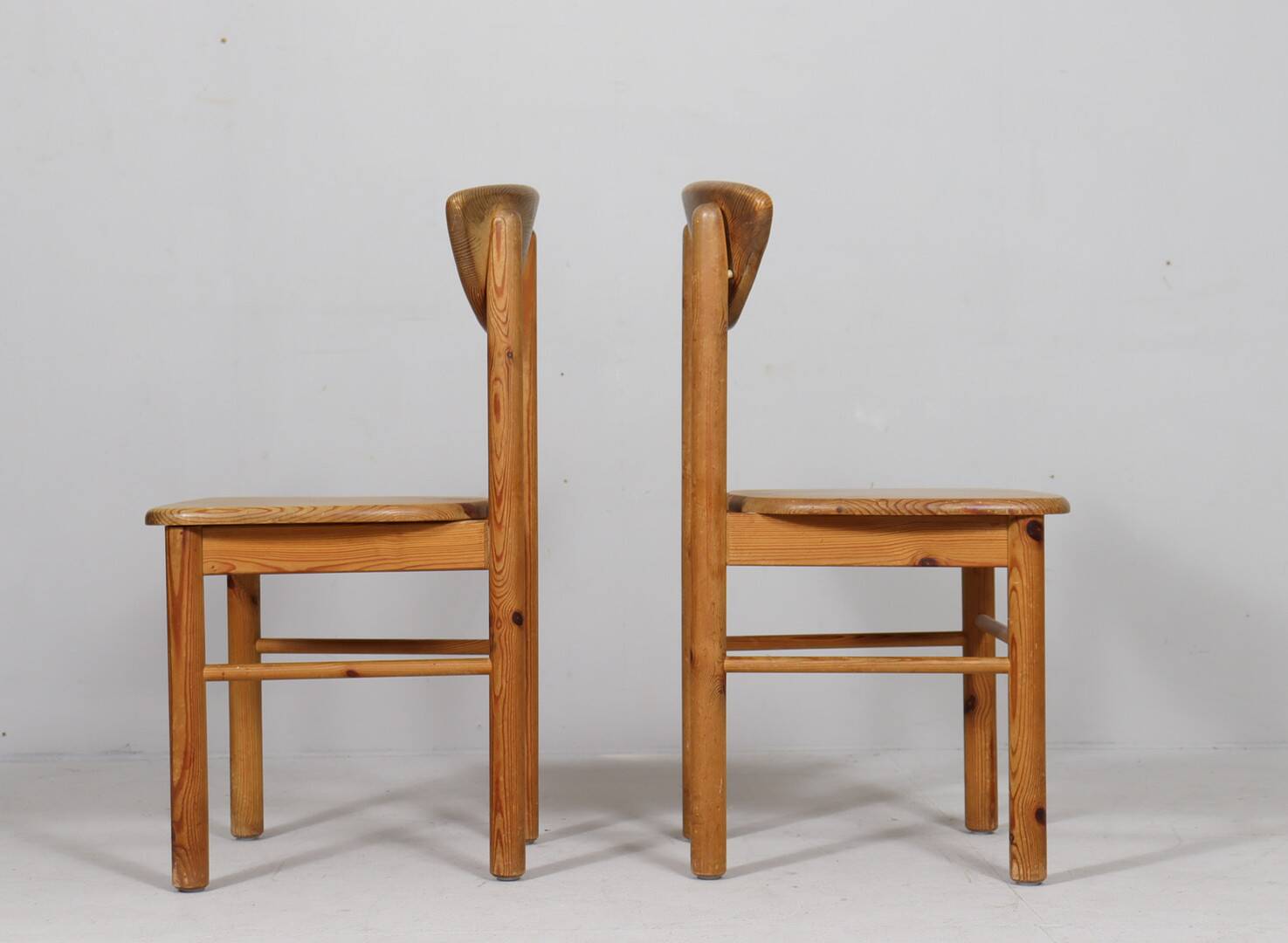 Lot de 6 chaises de salle à manger, Rainer Daumiller, bois de pin, années 1970