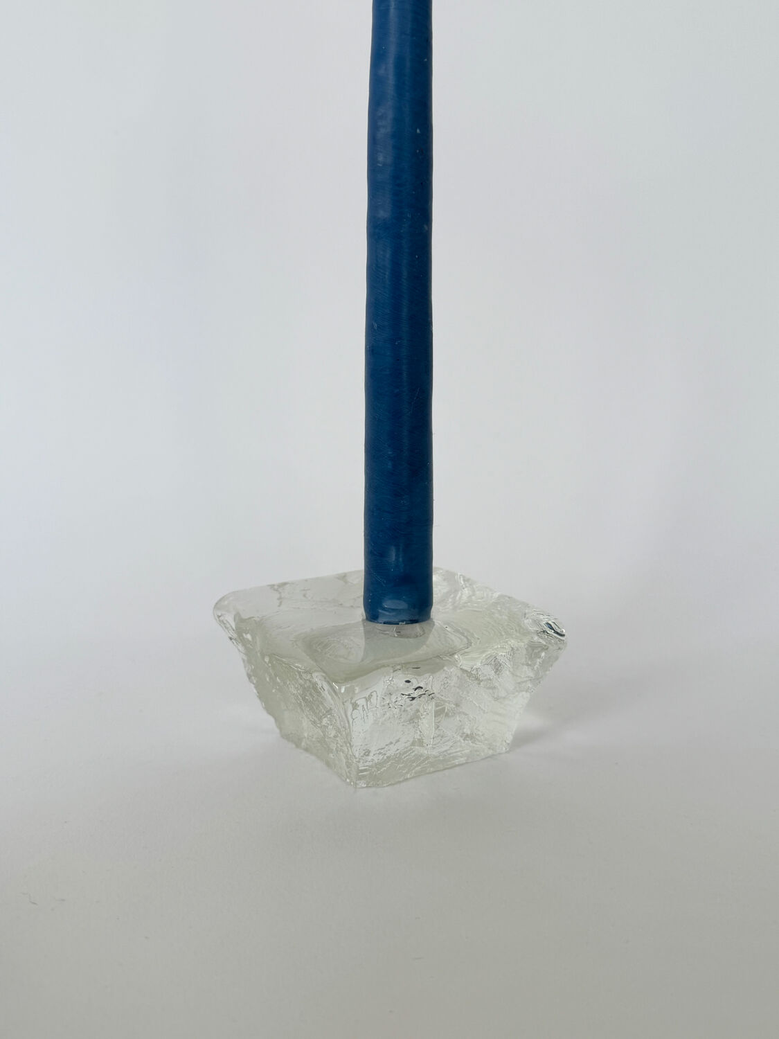 Vintage Modernist Ice Squared Candle Holder by Göte Augustsson, Ruda G