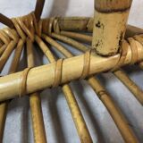 Vintage 1950s rattan stools