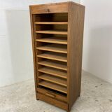 Oak Tambour Filing Cabinet, 1900s