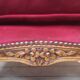 Large bergere de style Louis XV  en velour rouge