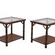 Pair Chinese Chippendale Faux Bamboo side or Sofa Tables 1970s