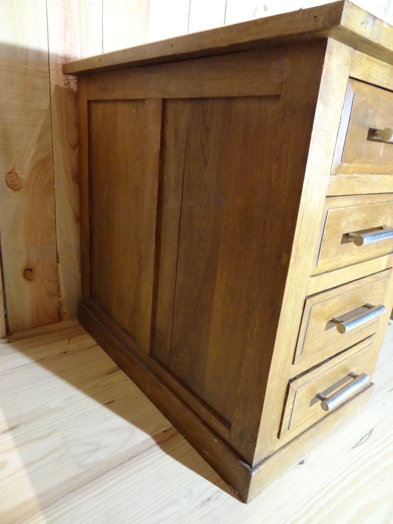 50s oak box desk, 150 x 80 cm