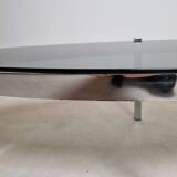 Vintage chrome and smoked glass coffee table