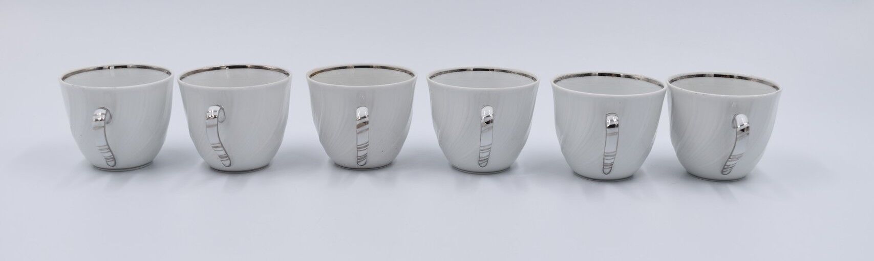 6 cups and under porcelain cup Bernardaud Limoges verdi model