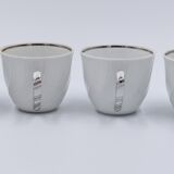 6 cups and under porcelain cup Bernardaud Limoges verdi model