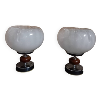 Paire de lampes design italien des années 70