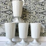 4 Limoges porcelain Mazagran cups