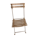 Folding chair in plexiglass and brass