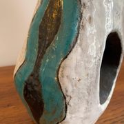 Asymmetrical ceramic lamp Vallauris France 1950, signed, unique