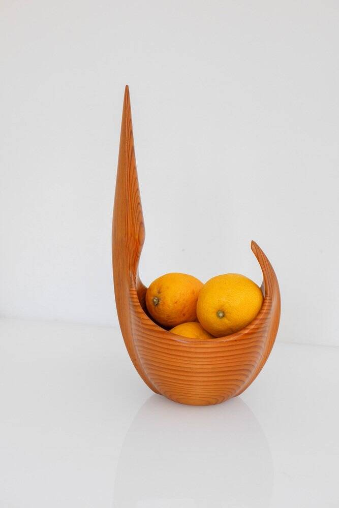 Vintage Swedish wooden bowl by Johnny Mattsson, 1959