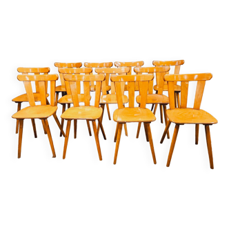 Set of 12 vintage bistro chairs