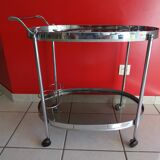 70s design chrome bar trolley