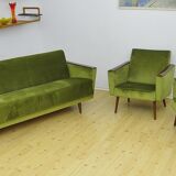 Mid-century velor armchairs, 1960s