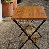 Mid-Century Magazin Rack- Phono Table-Side Table-wooden Console-60s