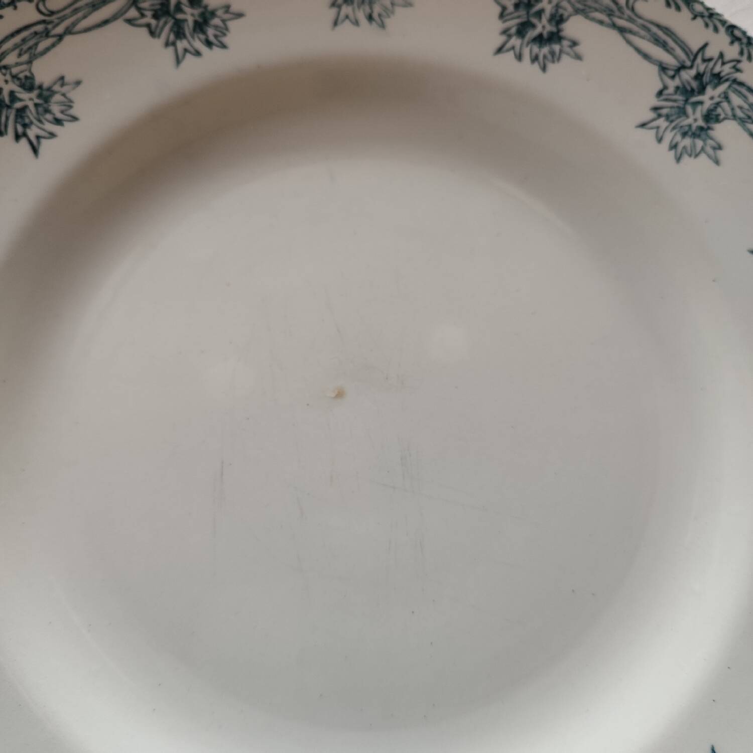 Set of 6 iron earth flat plates St Amand 4006