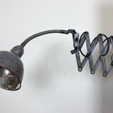 Grey Industrial Scissor Wall Lamp from Elektroinstala, 1960s