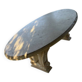Prestigious stone table, 128cm x 230cm, in 3 pieces