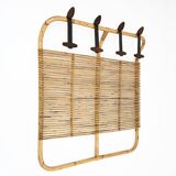 Italian rattan coat rack, 1960s