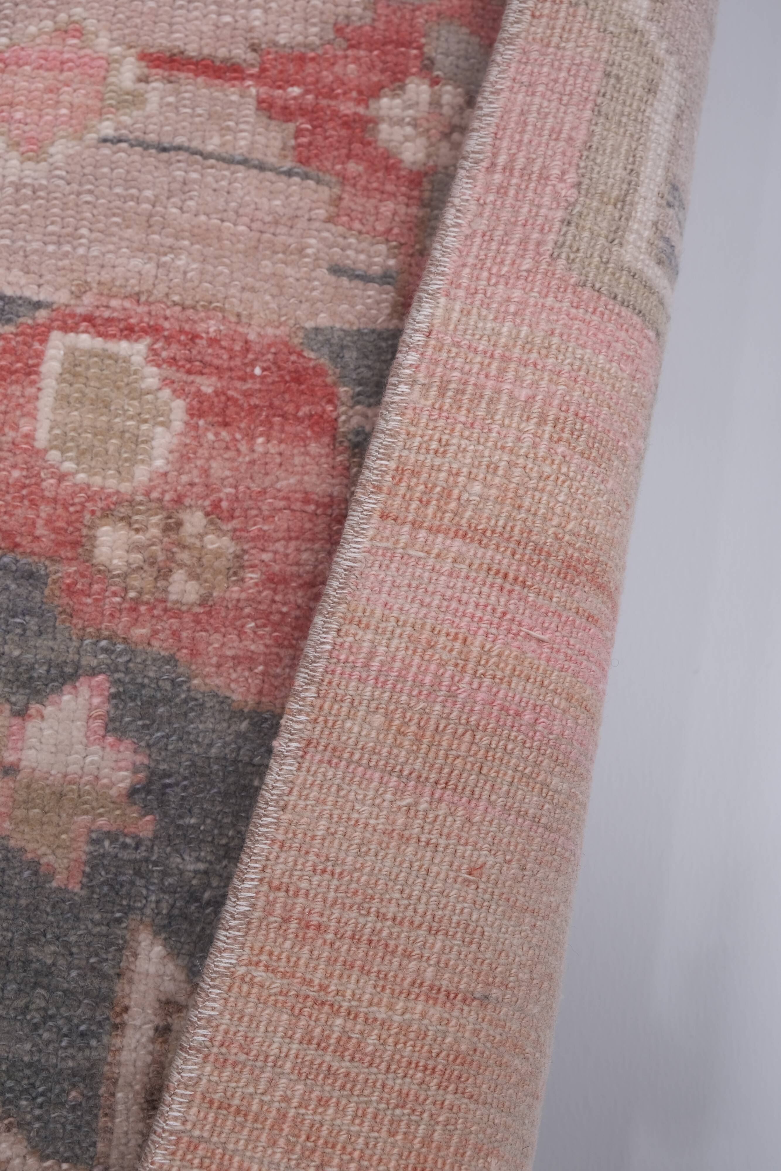 Vintage Turkish rug from Oushak, hand-woven 95x745 cm