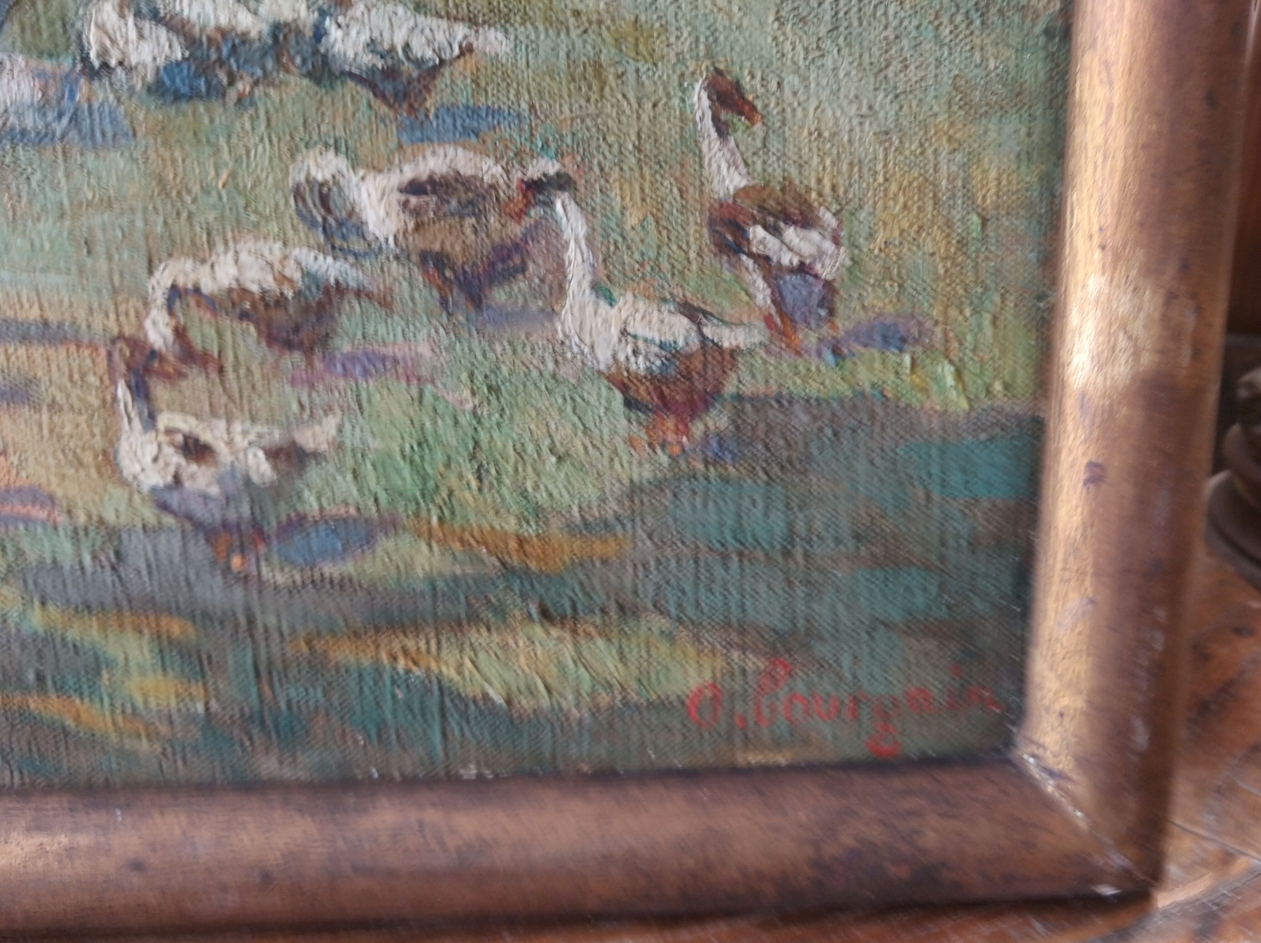 Table "farmyard" by Bourgain circa 1900