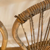 Lot 4 rattan chairs by Audoux & Minnet