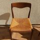 3 Niels Otto Moller chairs in teak and straw 60s