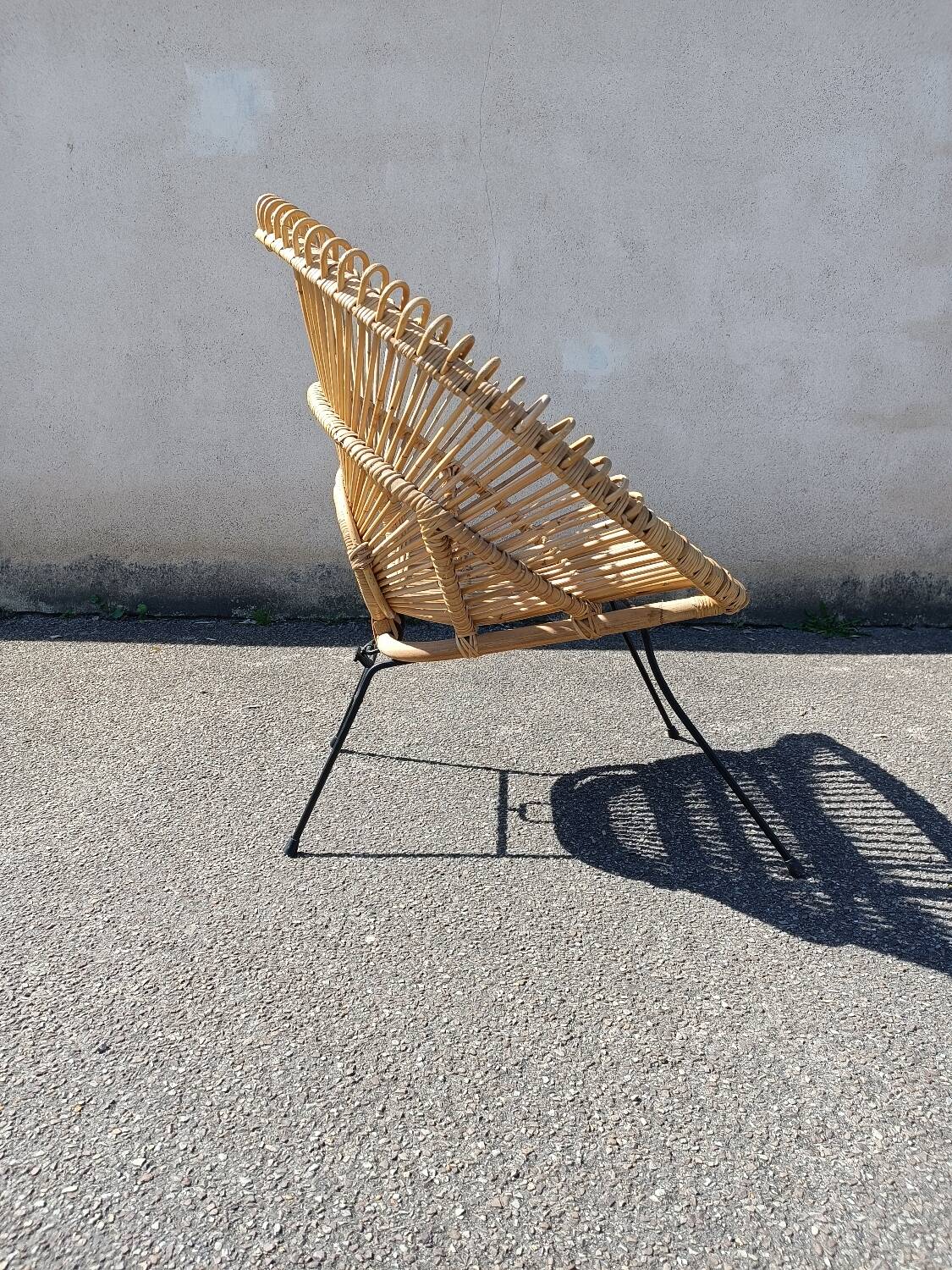 Sunburst Rattan Armchair