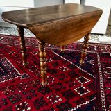 Table ronde à battant Louis Philippe en noyer