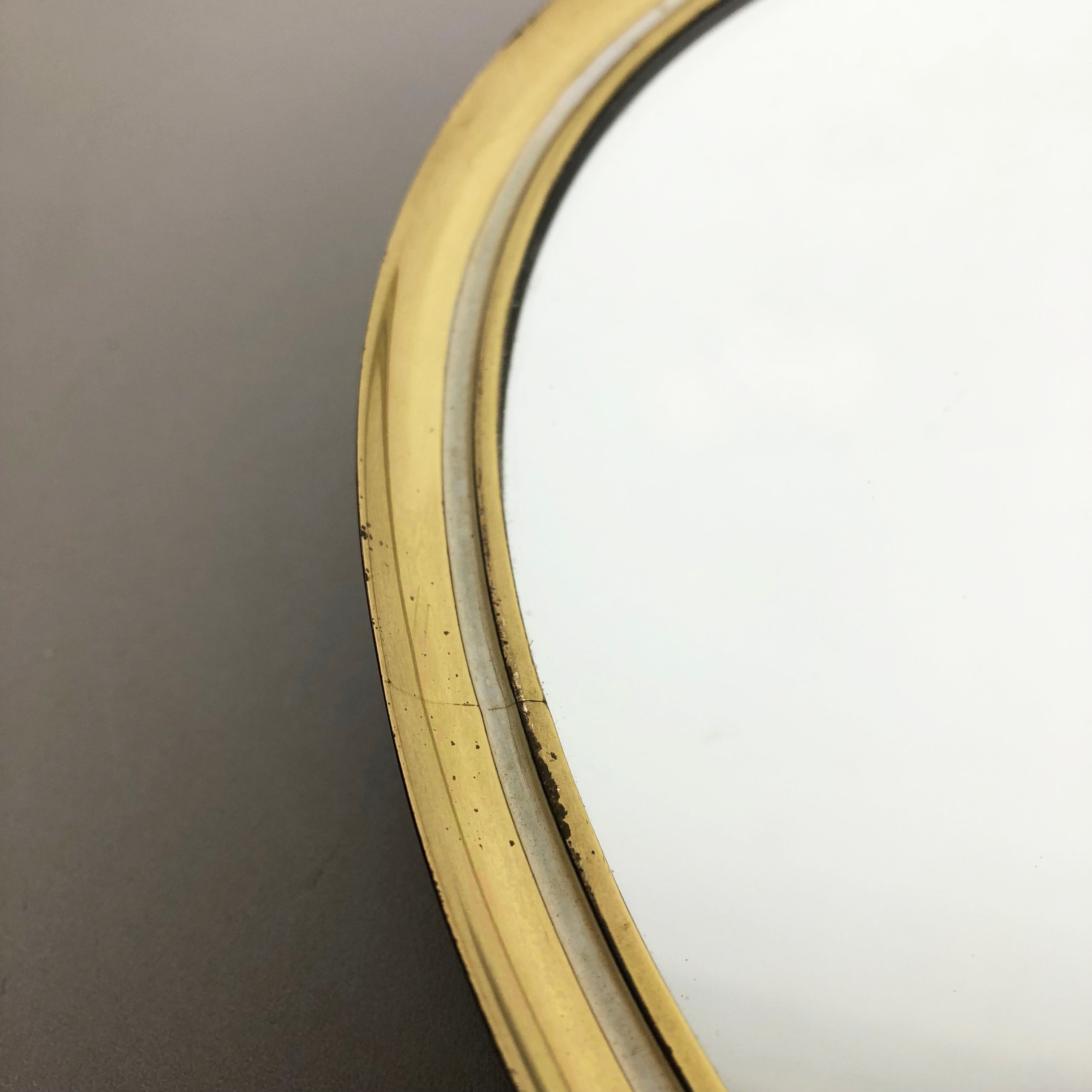 German modernist wall brass mirror Vereinigte Werkstätten München 1950s