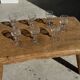 Set of 5 mini liqueur glasses on a stem H10 D8