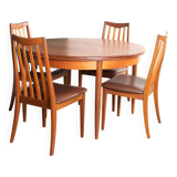Retro Teak GPlan 1960s Fresco Dining Table & 4 Four Chairs By Victor Wilkins