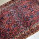 Handmade antique Persian Sarouk rug 94cm x 167cm 1910s