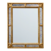 Miroir doré de style baroque par Deknudt, Belgique 20e siècle