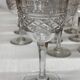 Set of 12 cut crystal stemmed glasses from the Nancy crystal factory, art deco