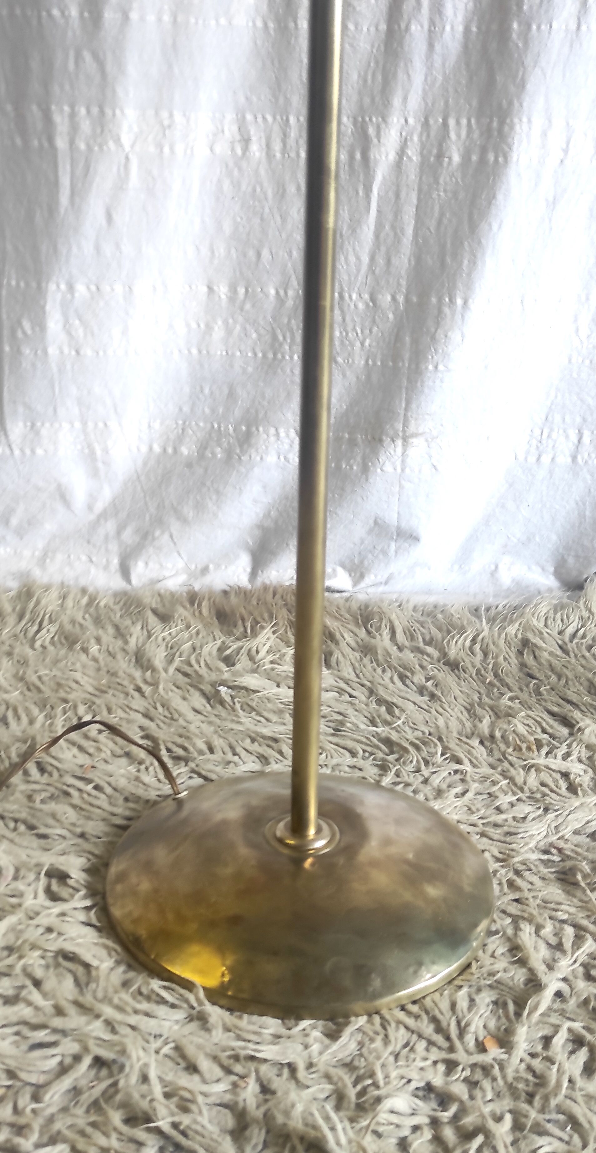 Floor lamp in solid brass minimalist design – 50s/60s